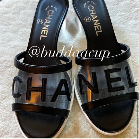 chanel pvc mules price|chanel suede sandals.